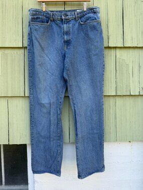 imogene + willie The Isabelle High Rise Straight Leg Jeans Sz 34 Medium Wash